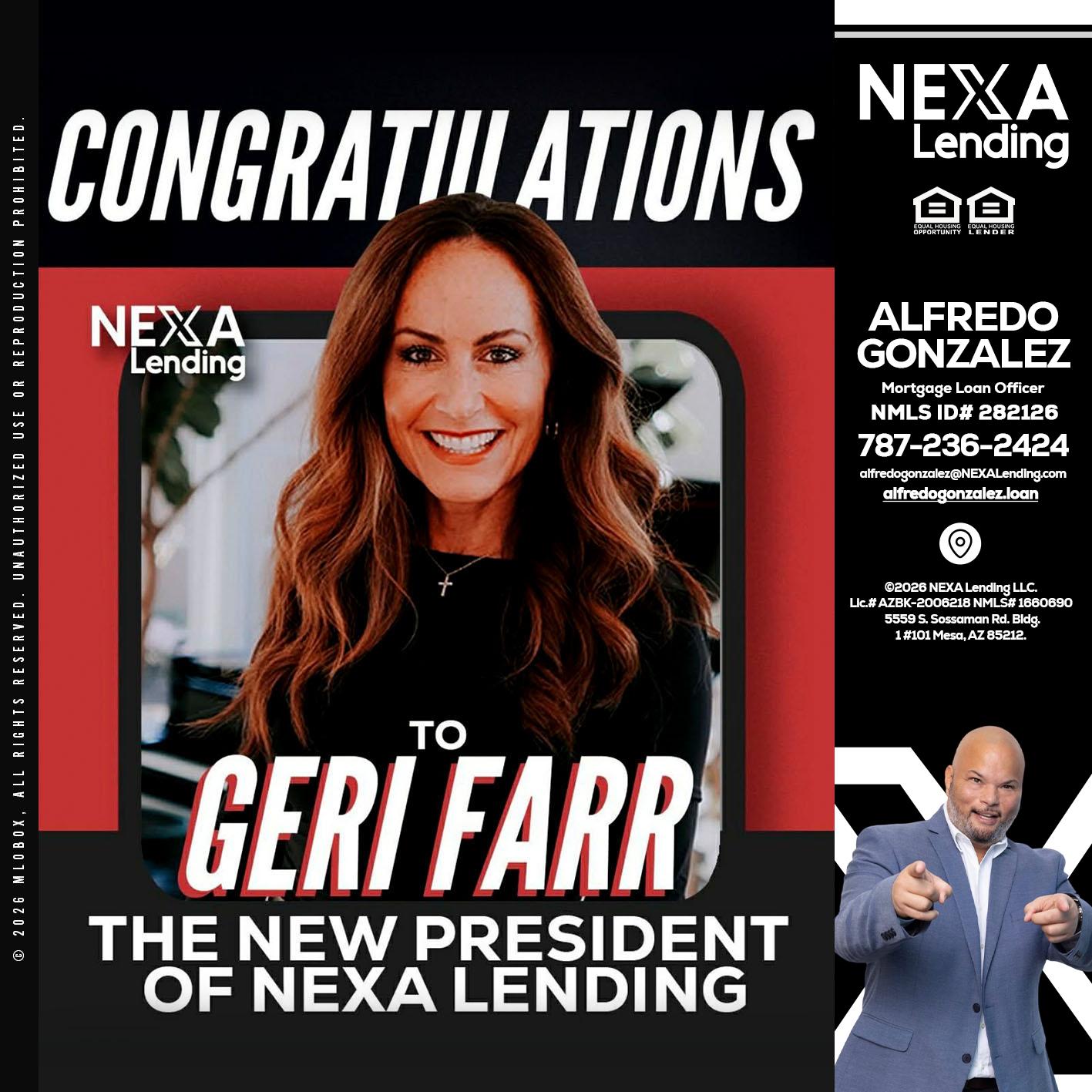 CONGRATULATIONS - Alfredo Gonzalez -Mortgage Loan Officer