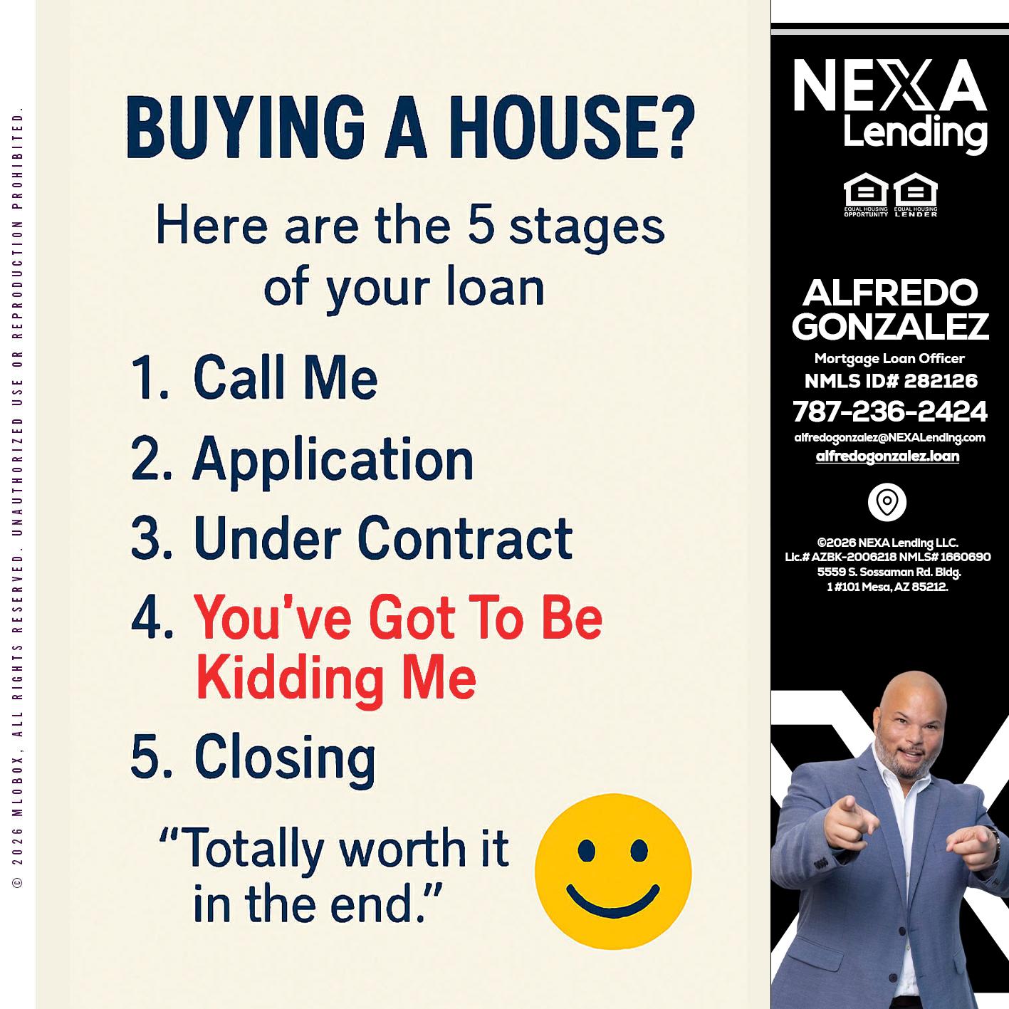 BUYING A HOUSE - Alfredo Gonzalez -Mortgage Loan Officer