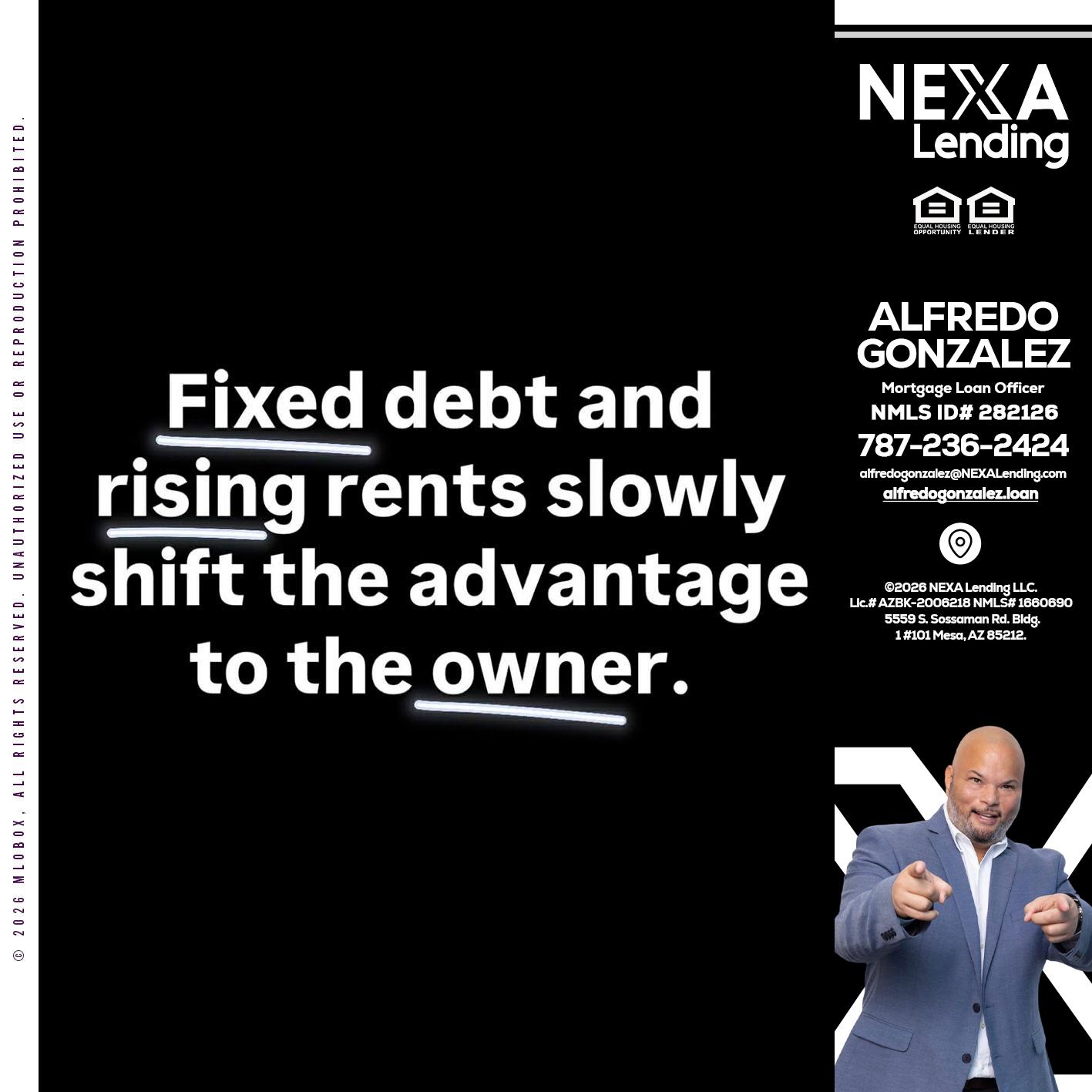 FIXED DEBT - Alfredo Gonzalez -Mortgage Loan Officer