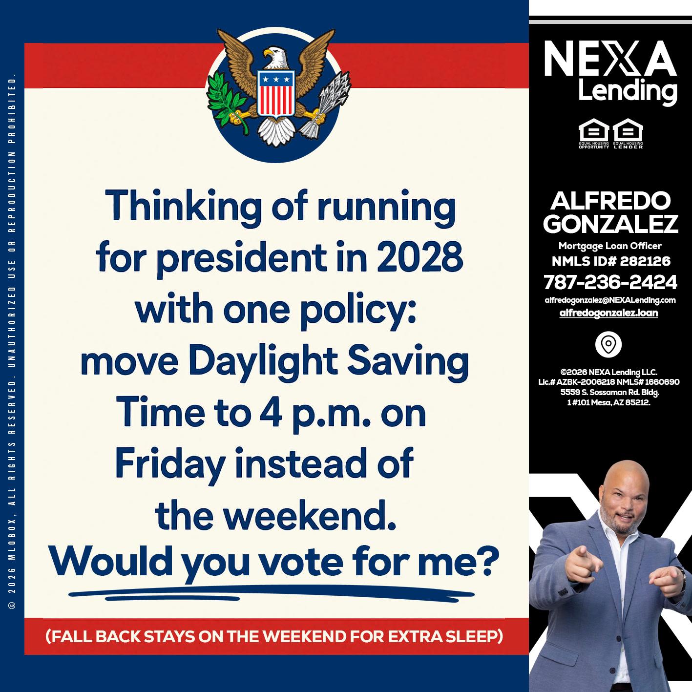 THINKING OF RUNING - Alfredo Gonzalez -Mortgage Loan Officer