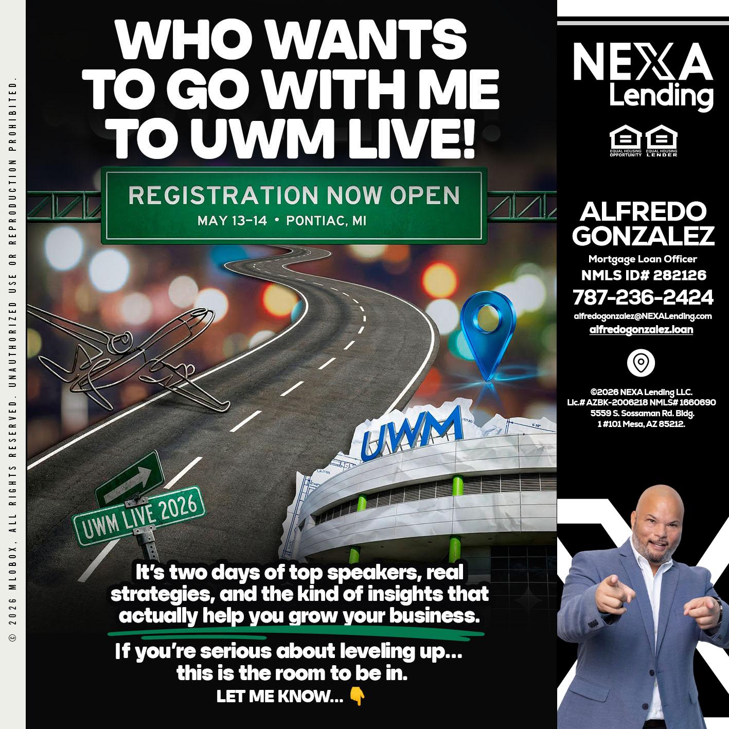 WHO WANTS - Alfredo Gonzalez -Mortgage Loan Officer