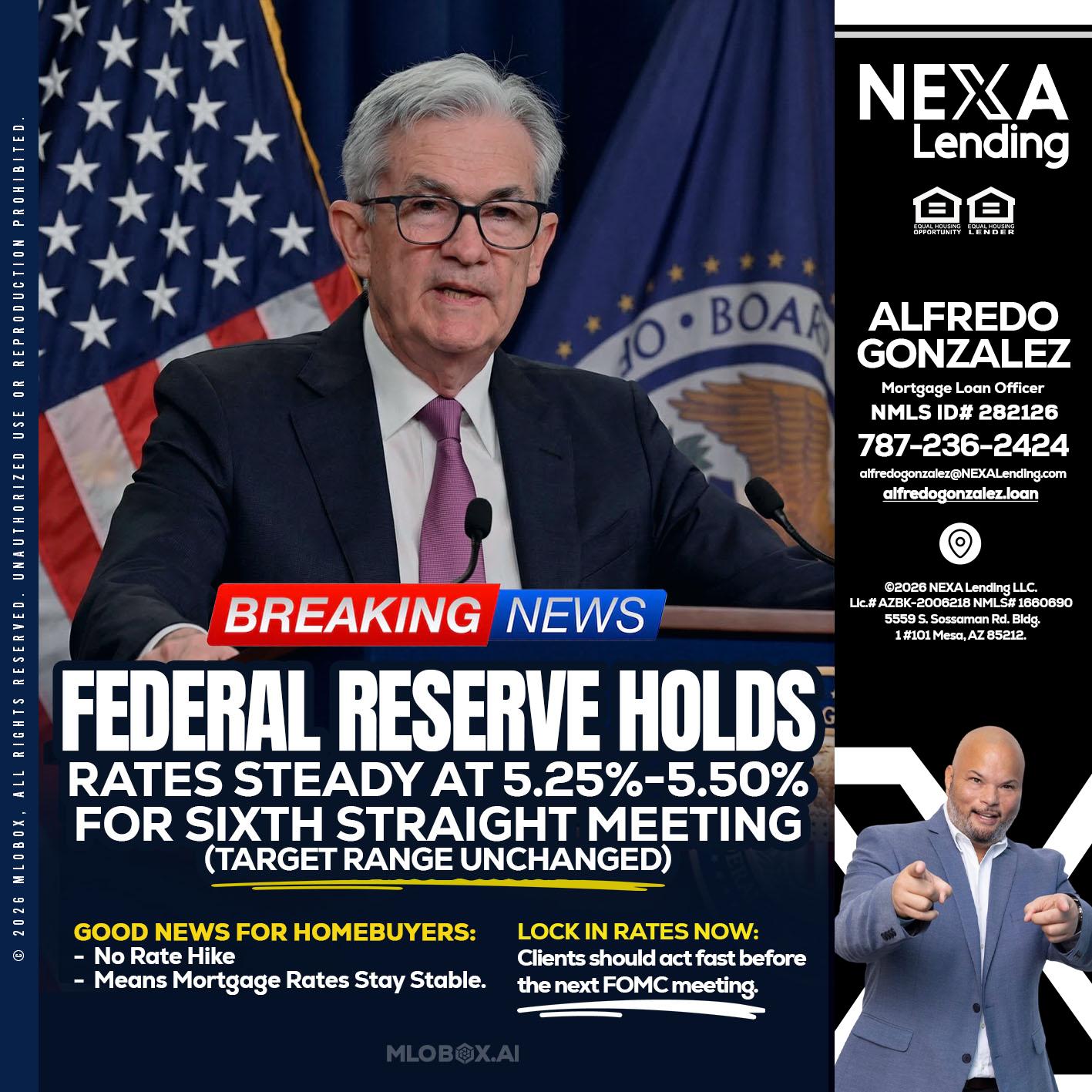 federal reserve - Alfredo Gonzalez -Mortgage Loan Officer