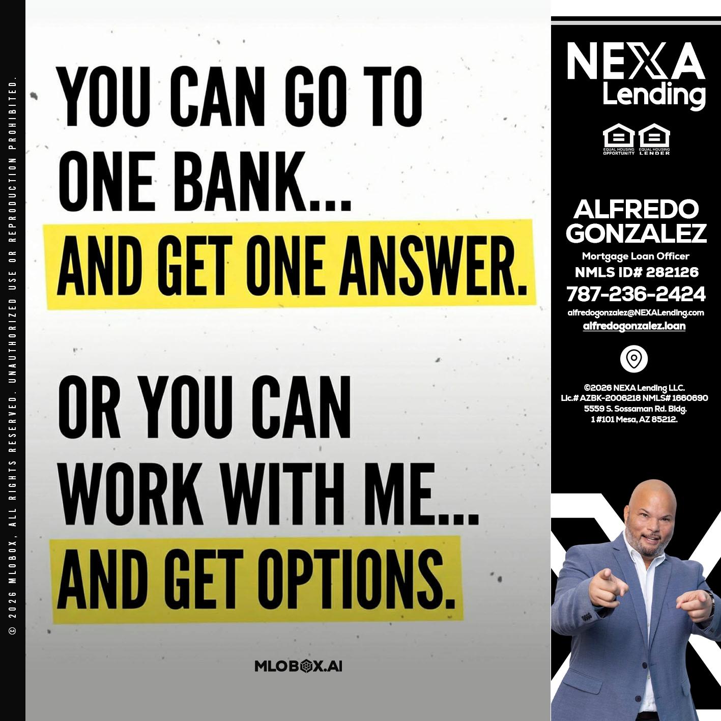 YOU CAN GO TO - Alfredo Gonzalez -Mortgage Loan Officer