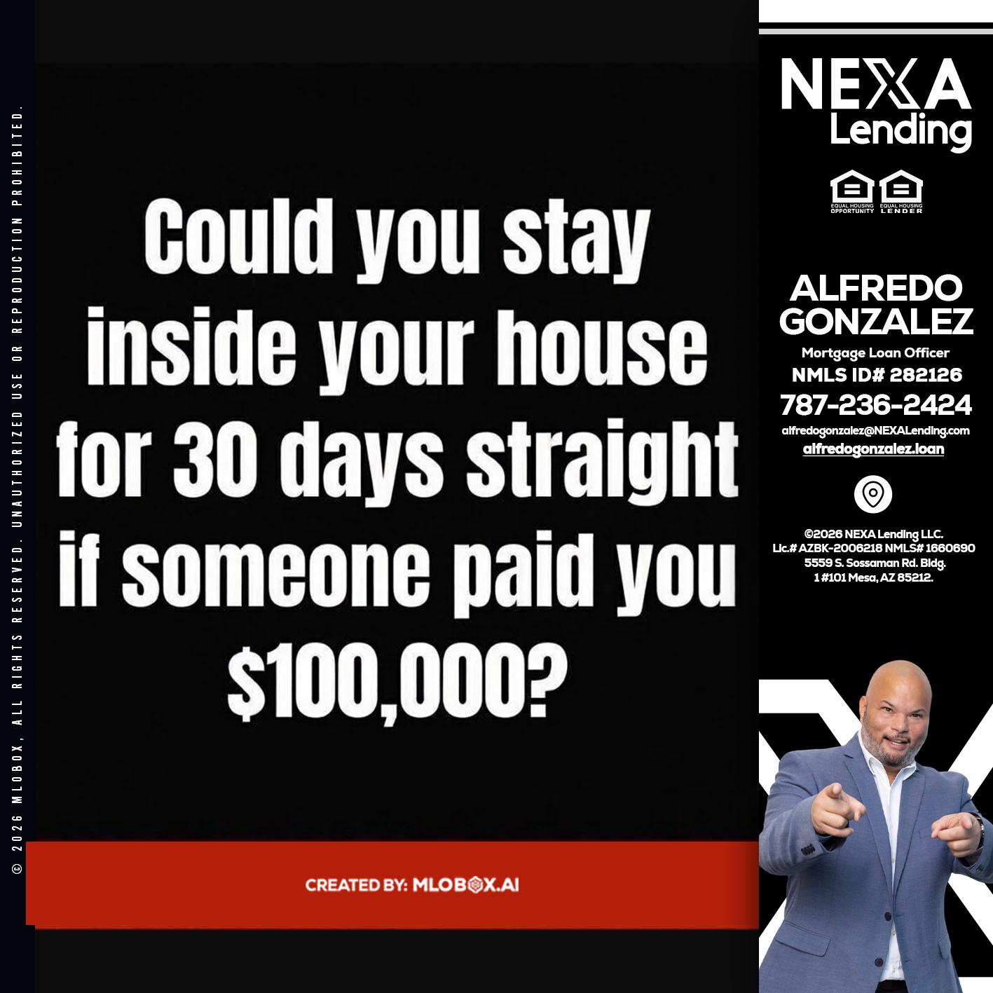 COULD YOU STAY - Alfredo Gonzalez -Mortgage Loan Officer