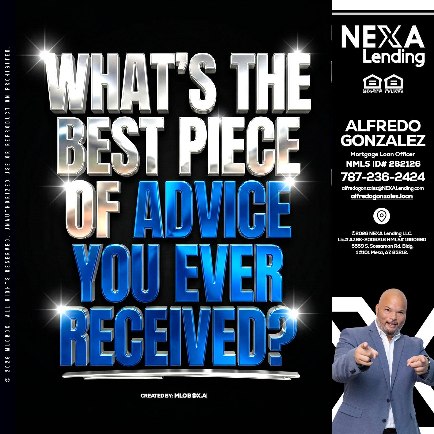 WHATS THE BEST - Alfredo Gonzalez -Mortgage Loan Officer
