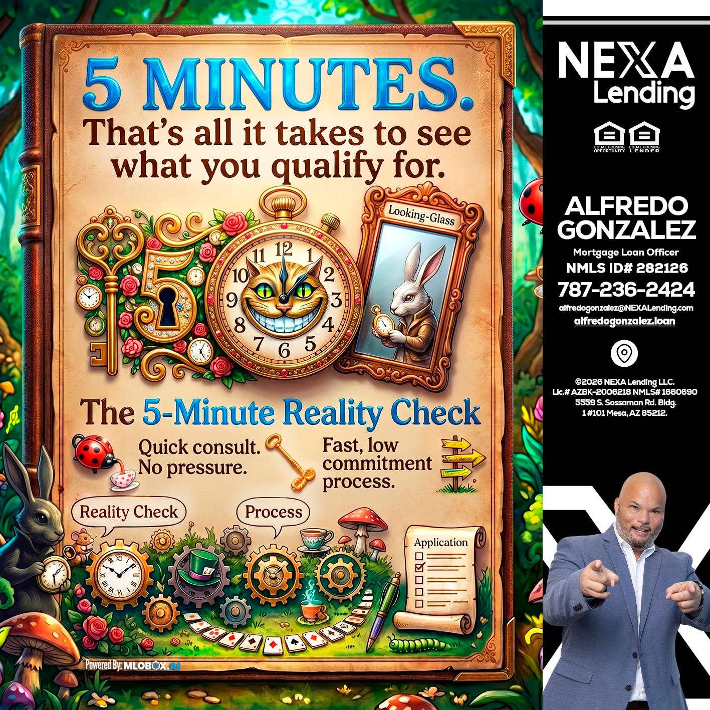 Reality Check! - Alfredo Gonzalez -Mortgage Loan Officer