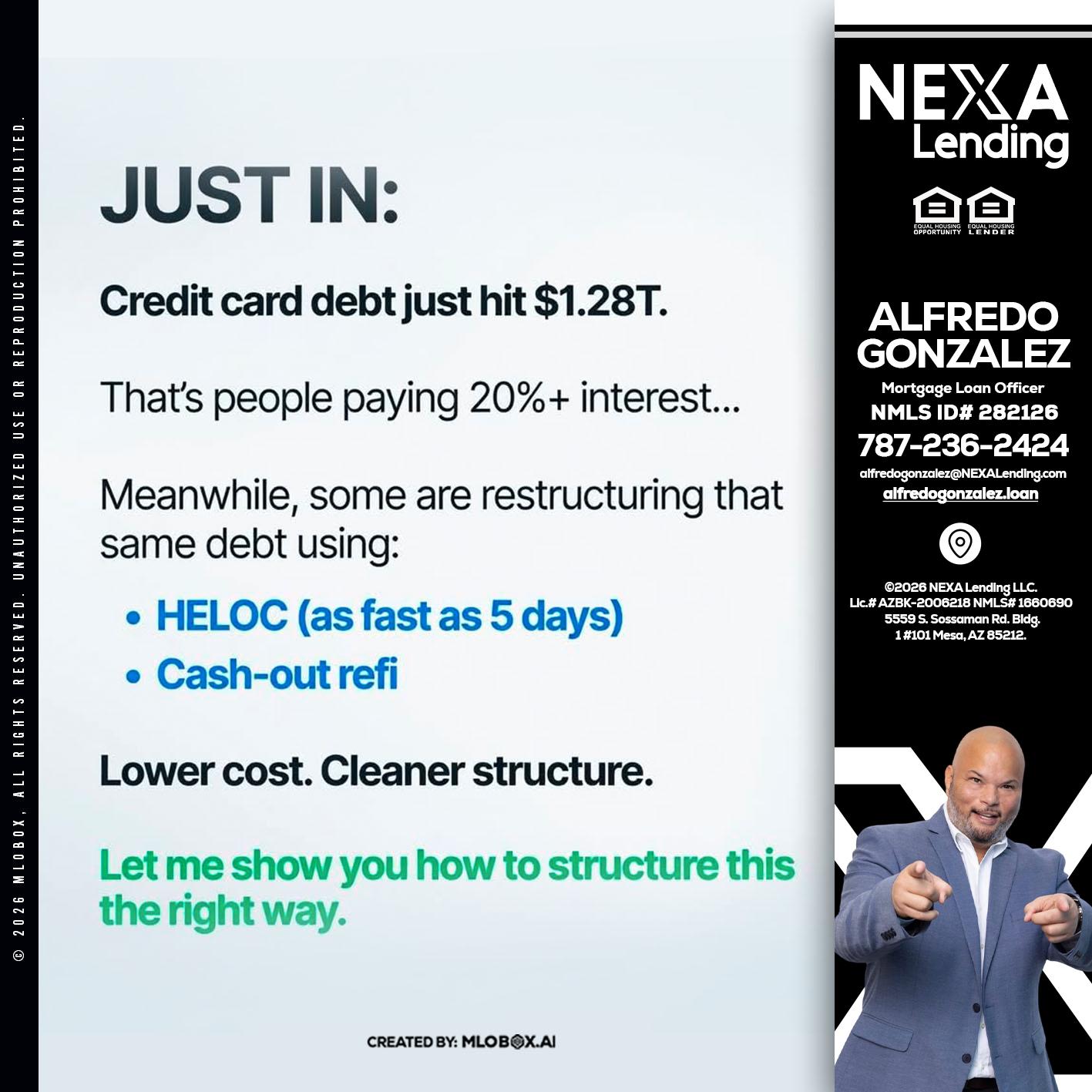 JUST IN - Alfredo Gonzalez -Mortgage Loan Officer