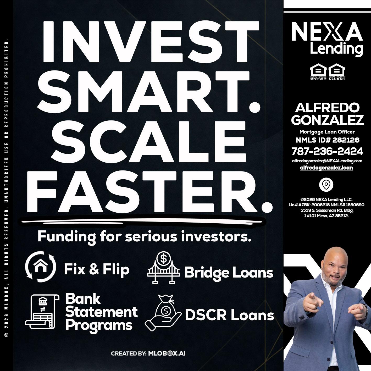 INVEST SMART - Alfredo Gonzalez -Mortgage Loan Officer