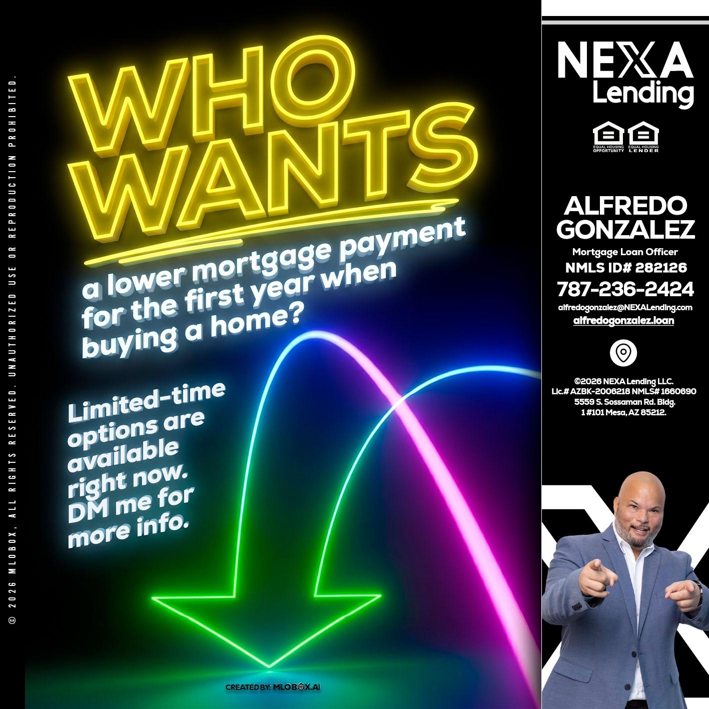 WHO WANTS - Alfredo Gonzalez -Mortgage Loan Officer