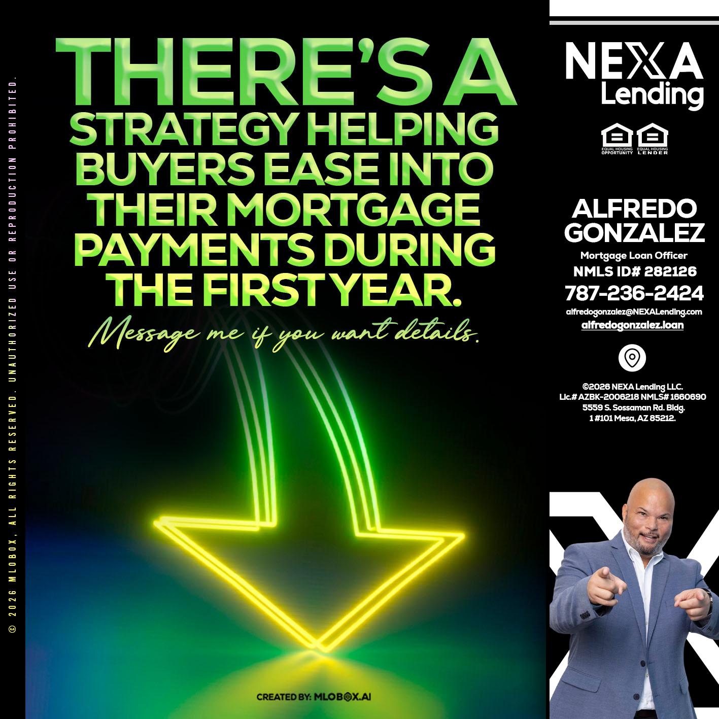 THERES A STATEGY - Alfredo Gonzalez -Mortgage Loan Officer