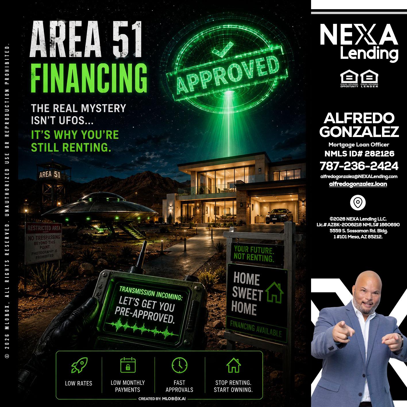 AREA 51 - Alfredo Gonzalez -Mortgage Loan Officer