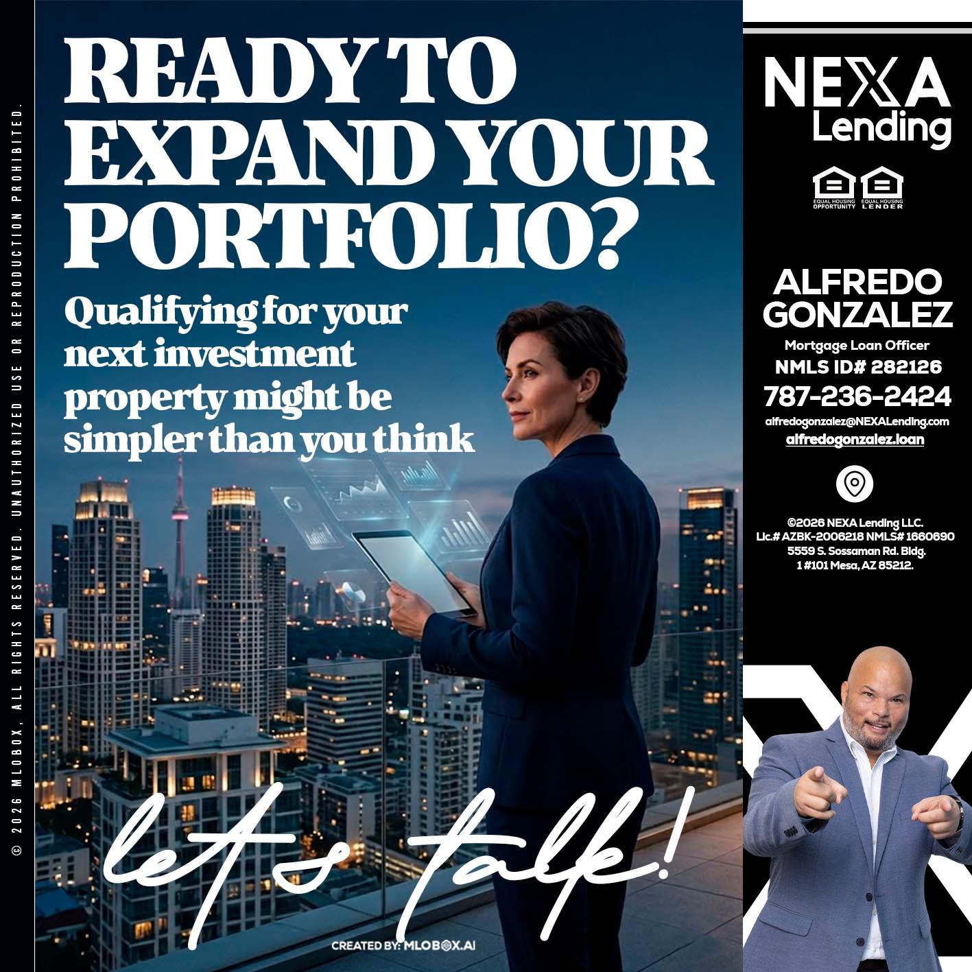 READY TO EXPAND - Alfredo Gonzalez -Mortgage Loan Officer