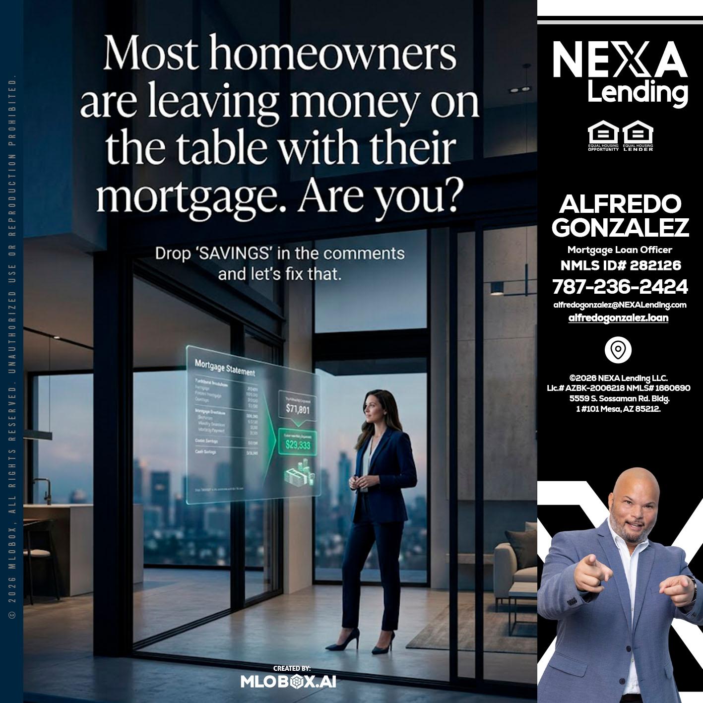 MOST OWNERS - Alfredo Gonzalez -Mortgage Loan Officer