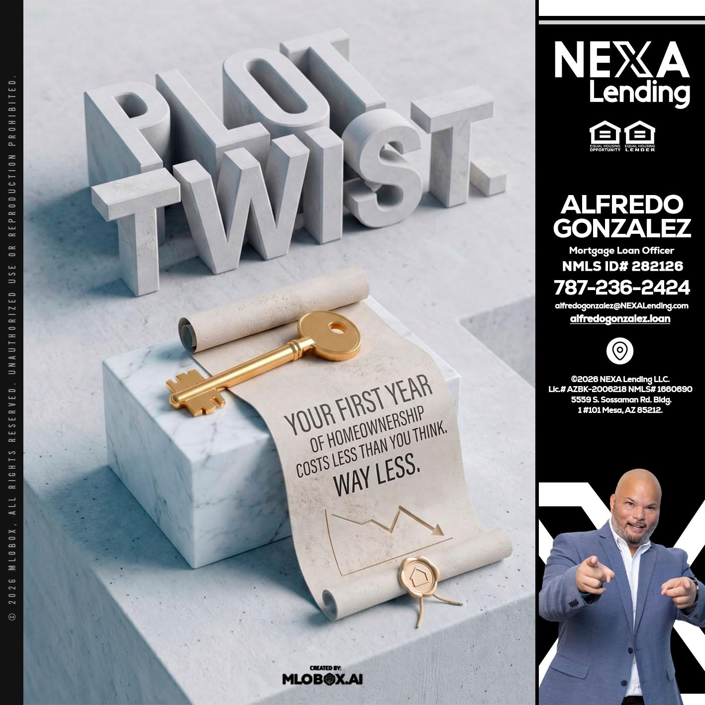 PLOT TWIST - Alfredo Gonzalez -Mortgage Loan Officer