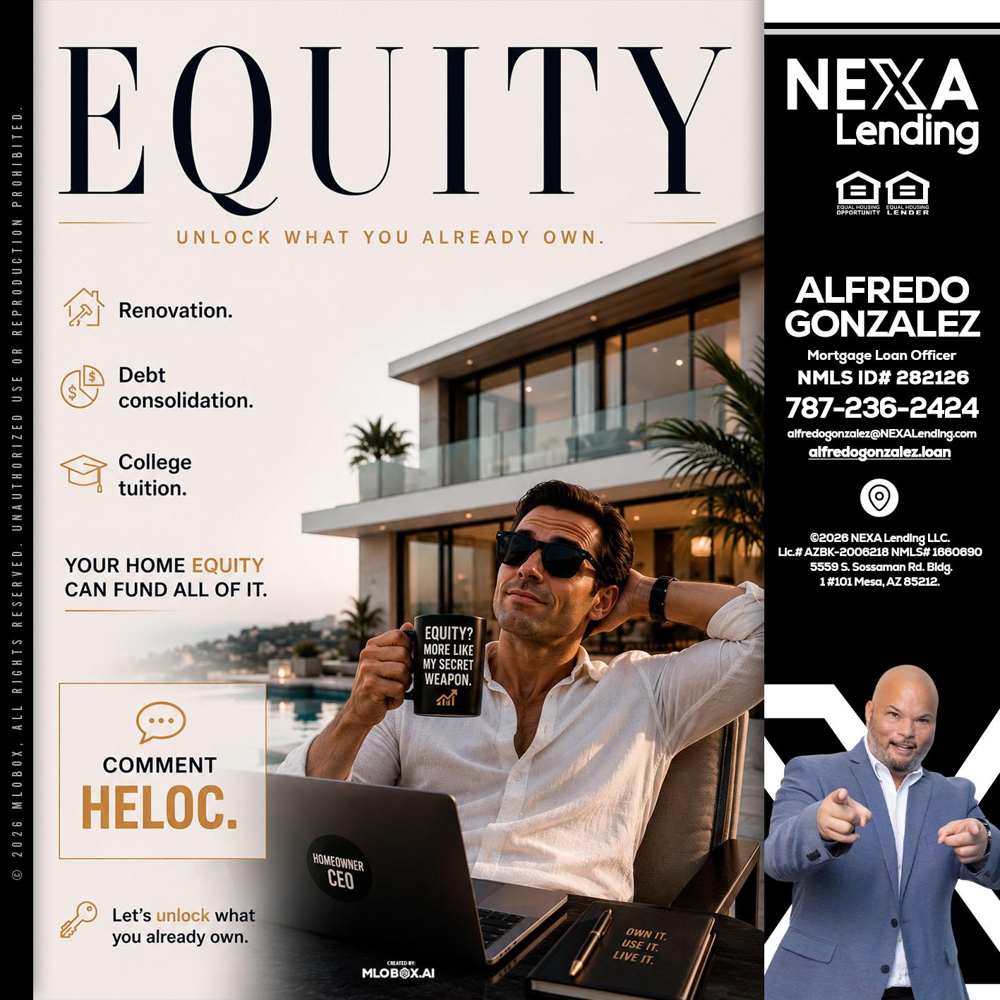 EQUITY - Alfredo Gonzalez -Mortgage Loan Officer