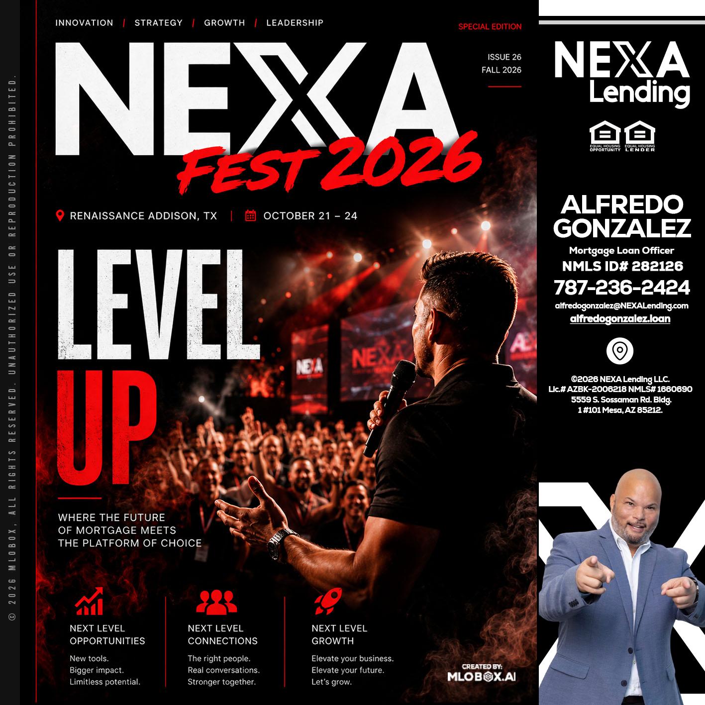 NEXA FEST 2026 - Alfredo Gonzalez -Mortgage Loan Officer