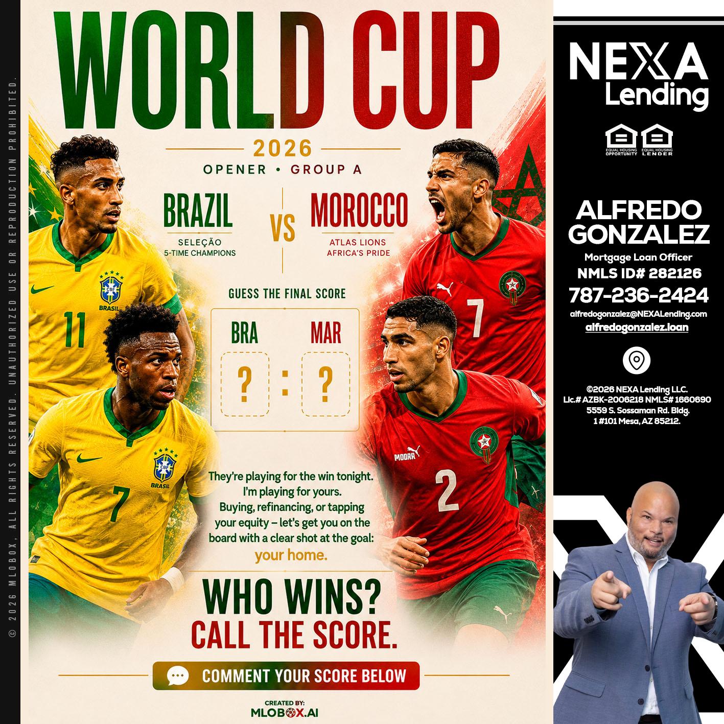 WORLD CUP - Alfredo Gonzalez -Mortgage Loan Officer