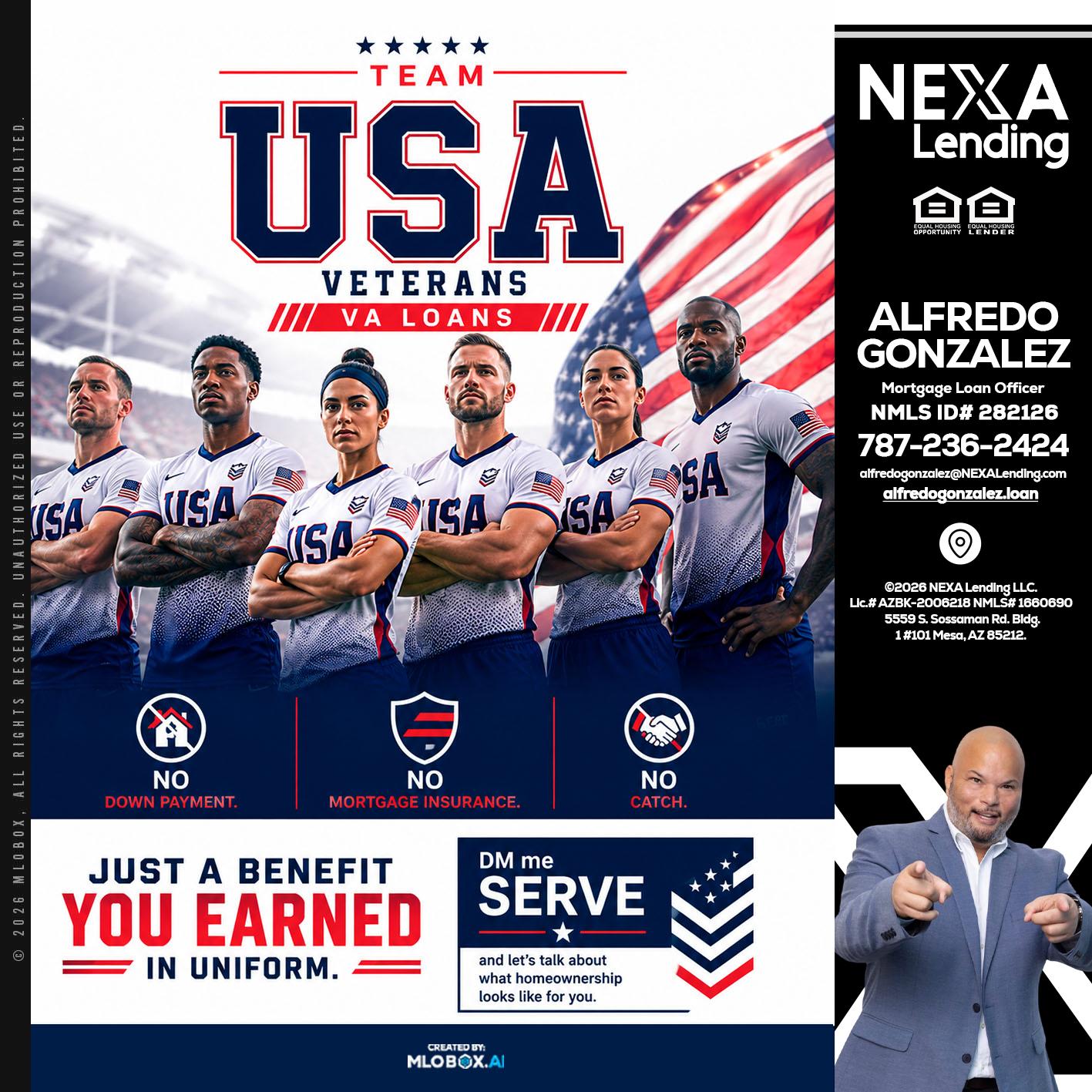 USA TEAM - Alfredo Gonzalez -Mortgage Loan Officer
