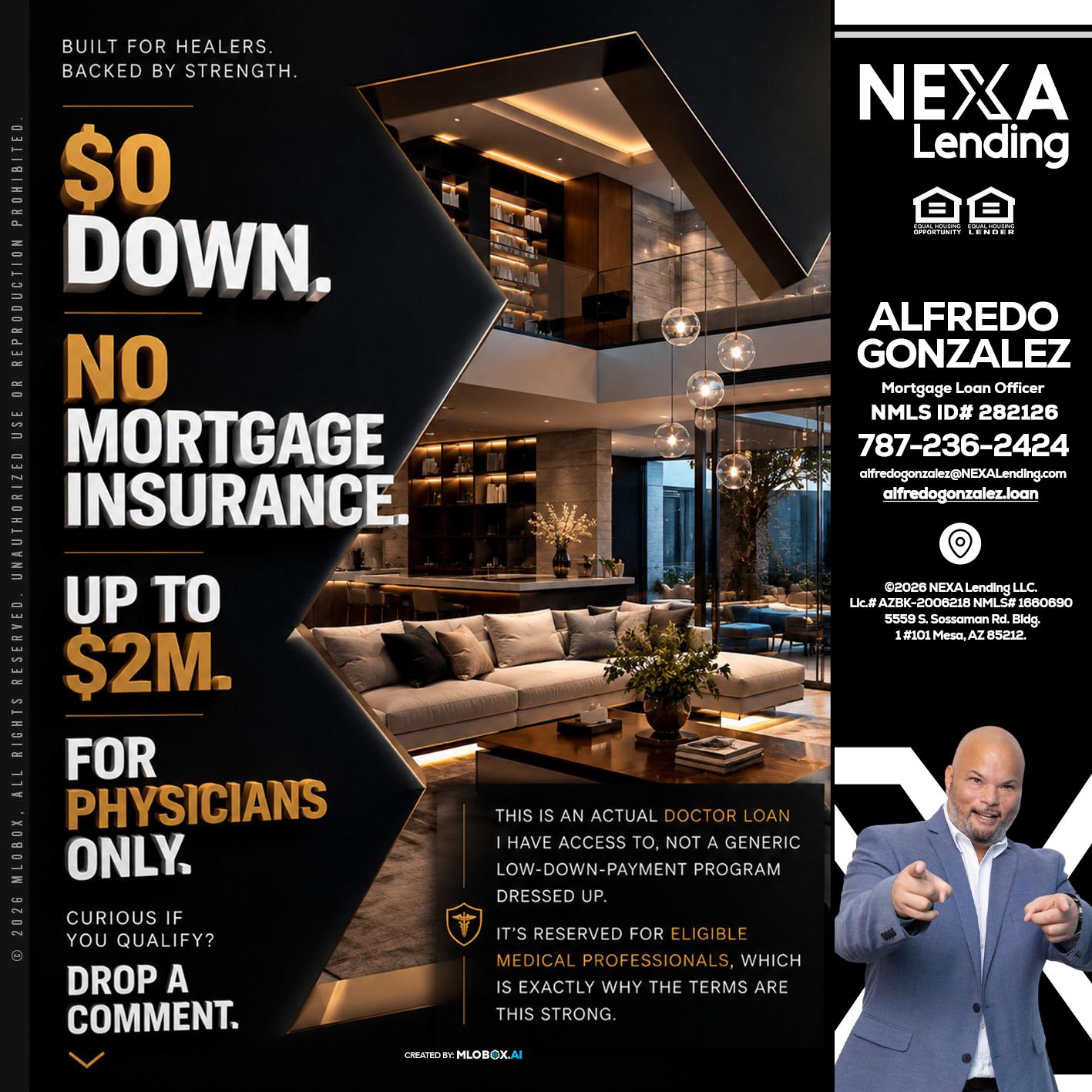 $0 DOWN - Alfredo Gonzalez -Mortgage Loan Officer