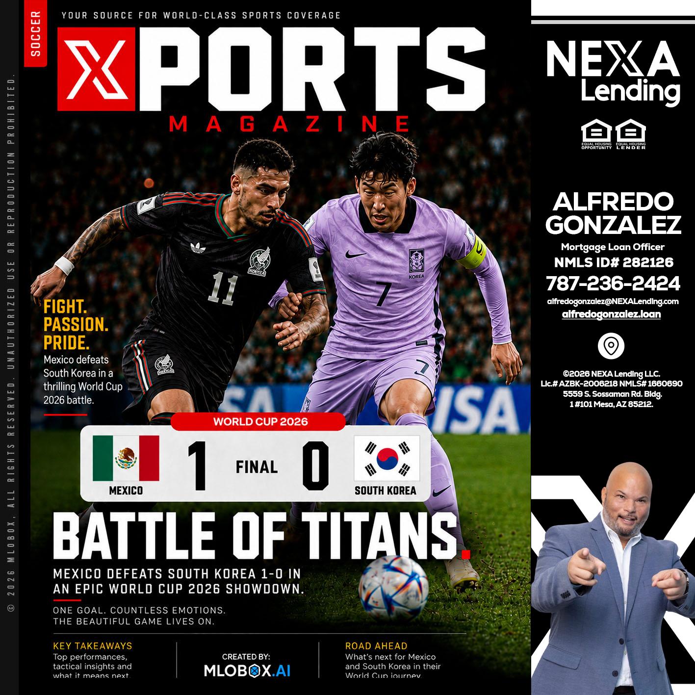 XPORTS MAGAZINE - Alfredo Gonzalez -Mortgage Loan Officer