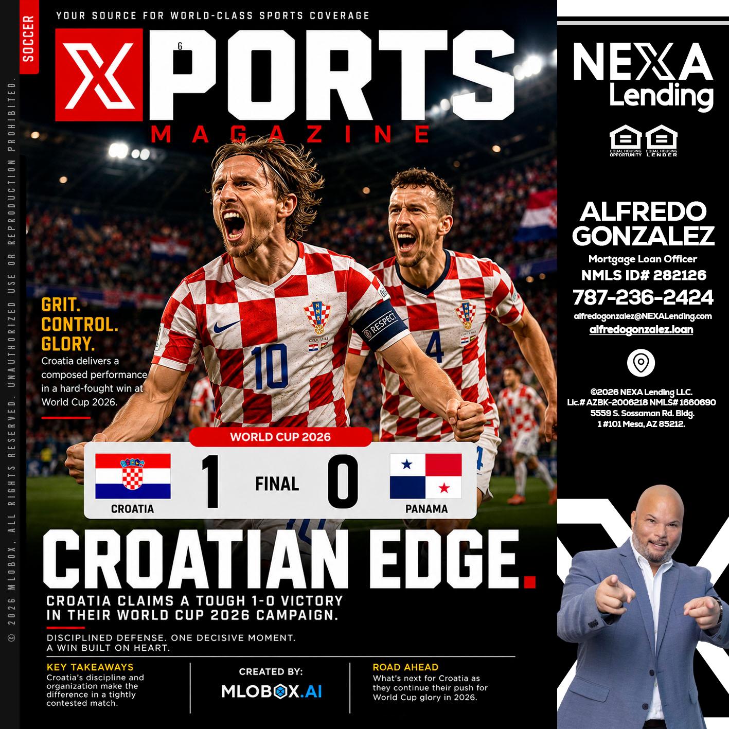 CROATIA 1-0 PANAMA - Alfredo Gonzalez -Mortgage Loan Officer