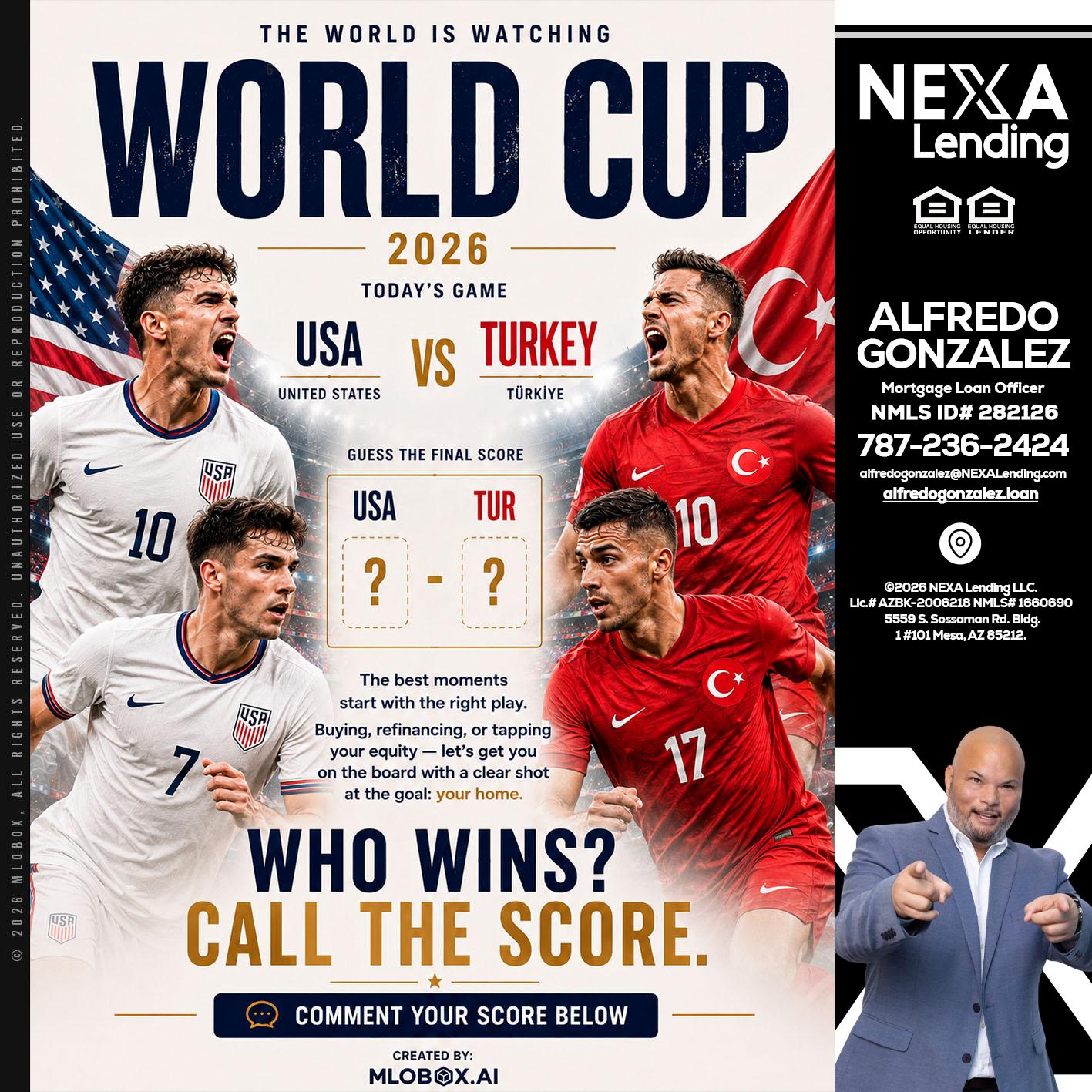 WORLD CUP 2026 - Alfredo Gonzalez -Mortgage Loan Officer