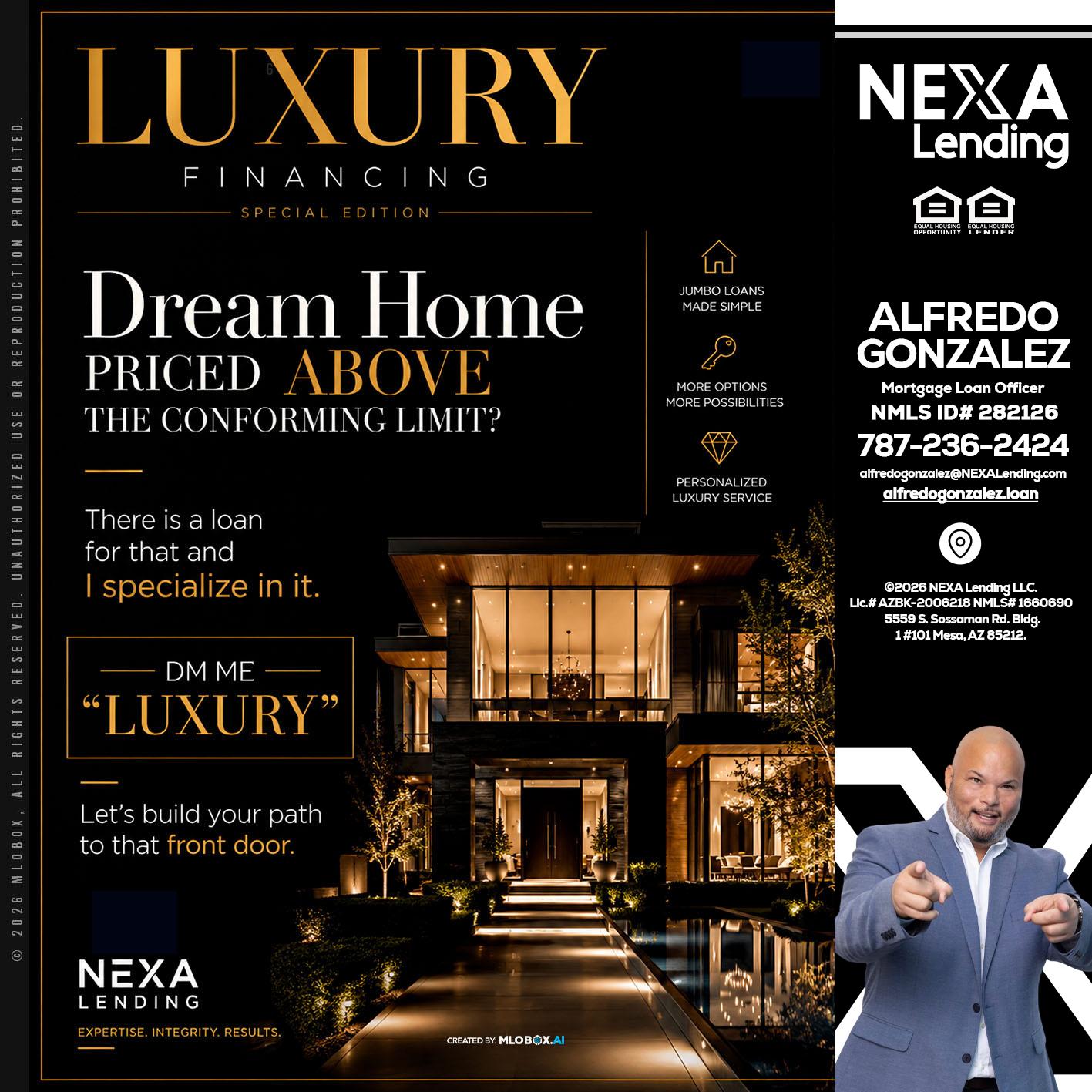LUXURY - Alfredo Gonzalez -Mortgage Loan Officer