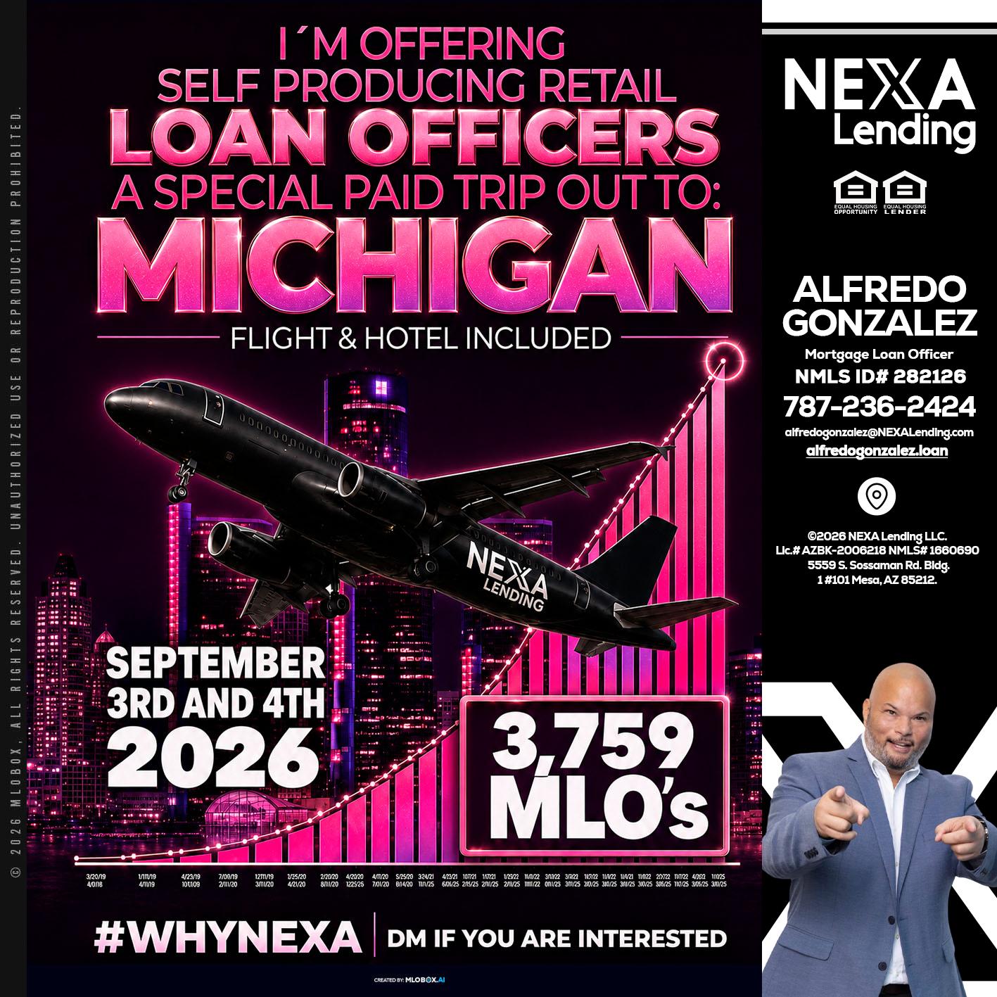 MICHIGAN TRIP - Alfredo Gonzalez -Mortgage Loan Officer
