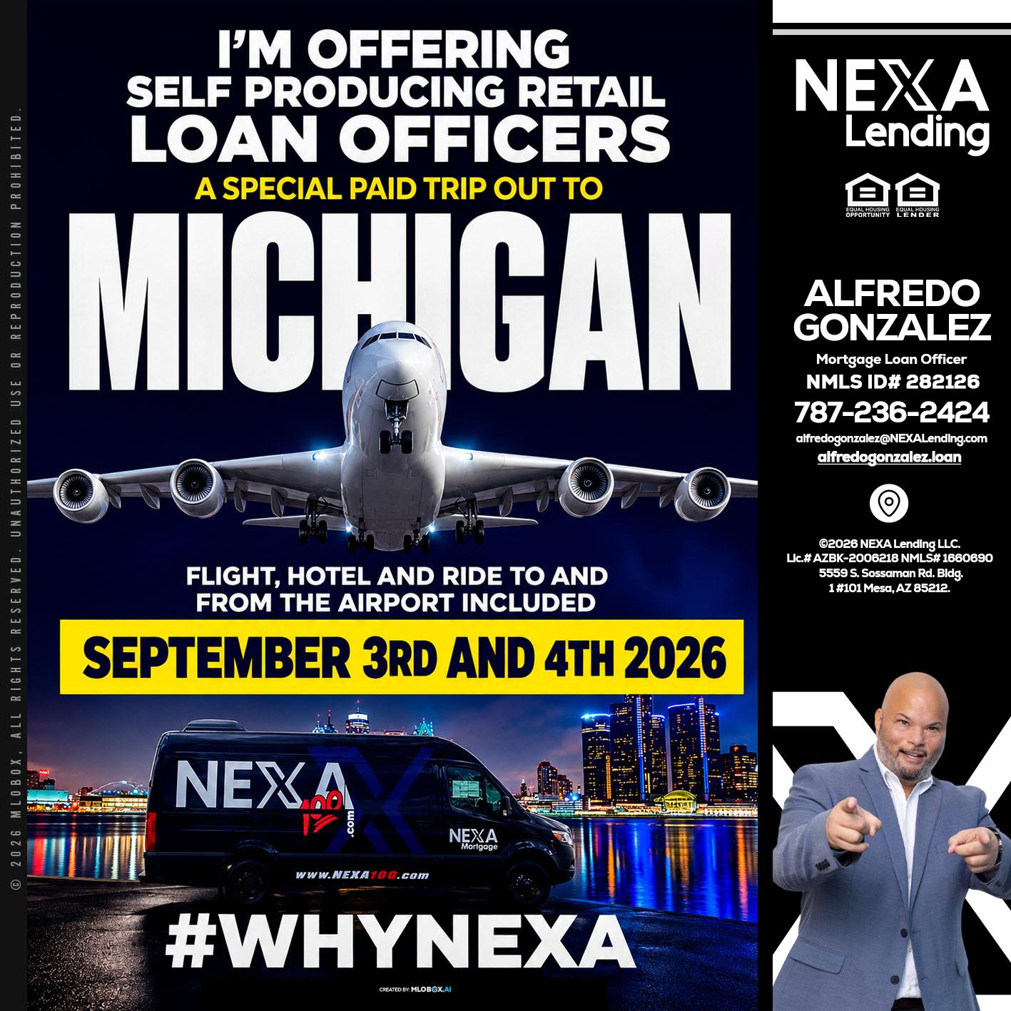 MICHIGAN - Alfredo Gonzalez -Mortgage Loan Officer