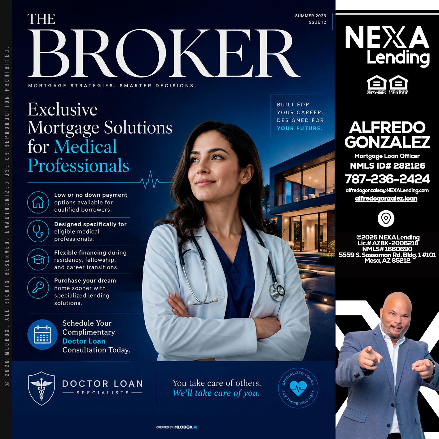 THE BROKER - Alfredo Gonzalez -Mortgage Loan Officer