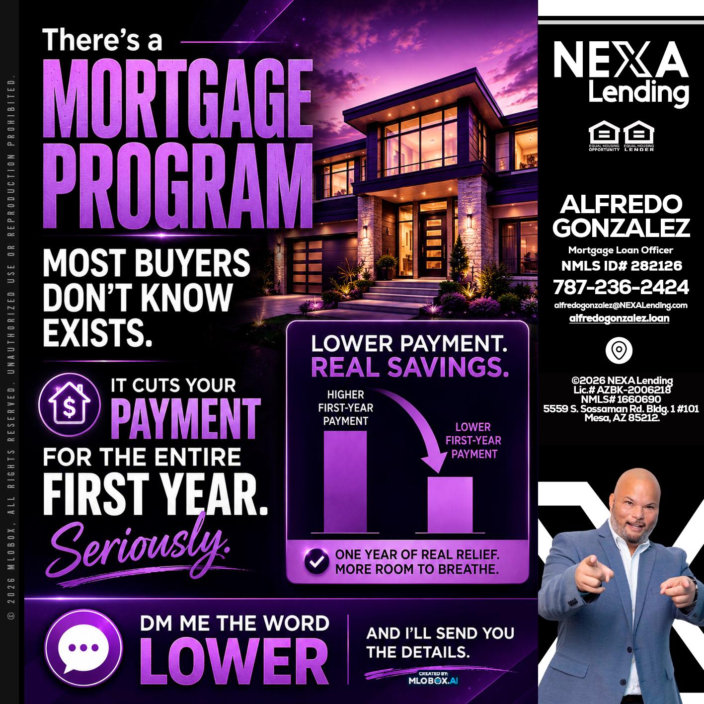 MORTGAGE PROGRAM - Alfredo Gonzalez -Mortgage Loan Officer