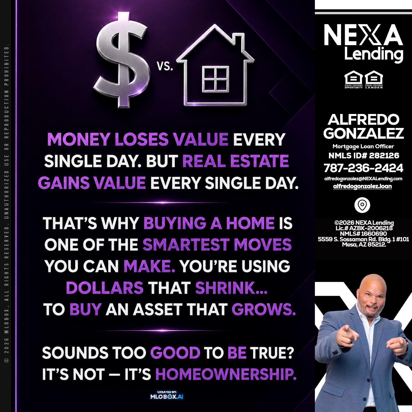 MONEY LOSES - Alfredo Gonzalez -Mortgage Loan Officer