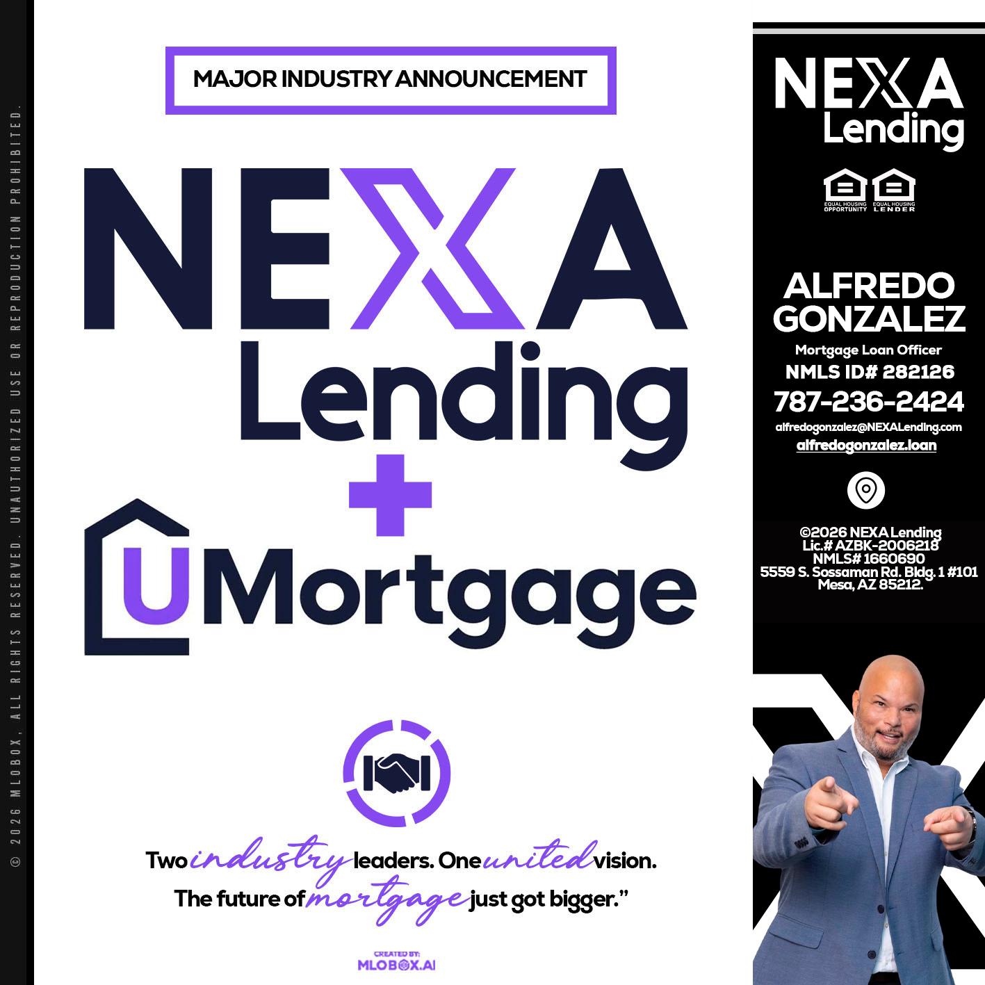 NEXA LENDING U MORTGAGE - Alfredo Gonzalez -Mortgage Loan Officer