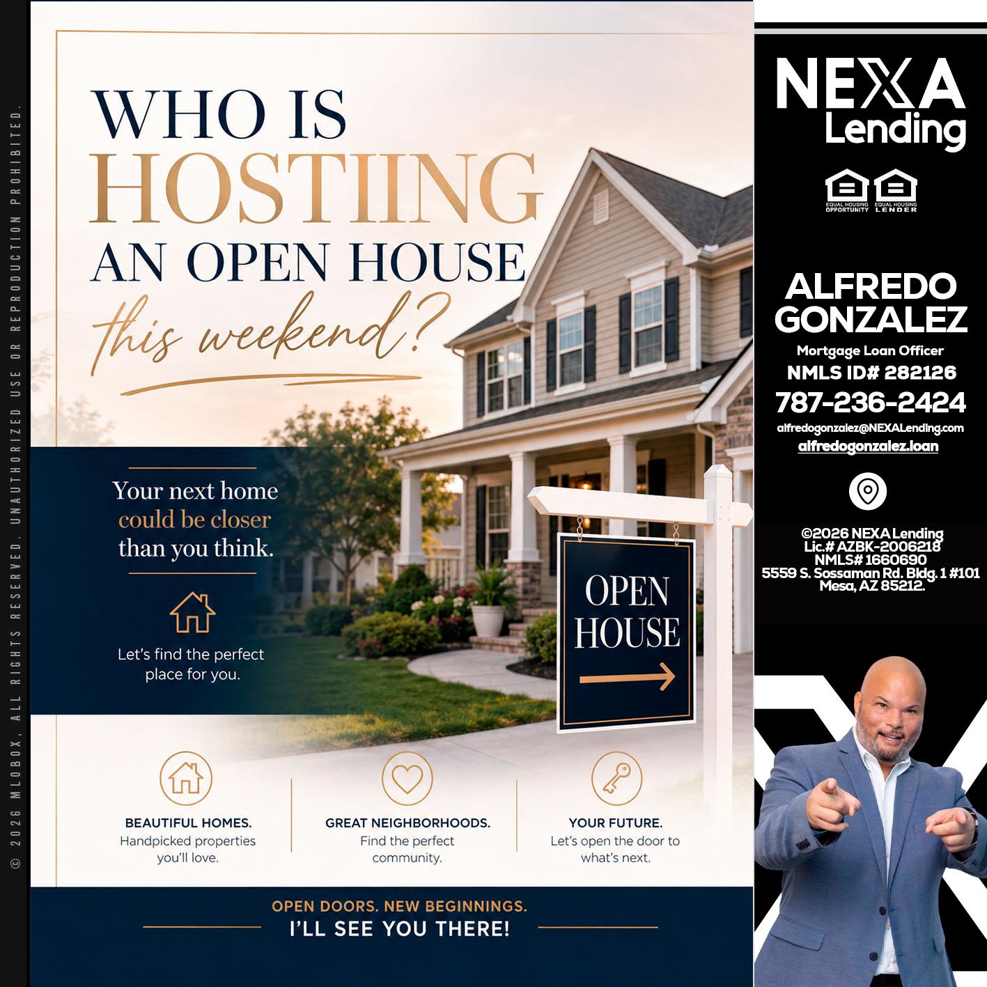 WHOS HOSTING - Alfredo Gonzalez -Mortgage Loan Officer