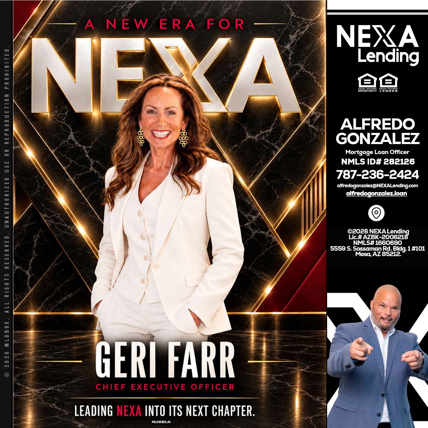 GERI FARR - Alfredo Gonzalez -Mortgage Loan Officer